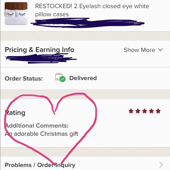 LAST ONE! 2 Eyelash closed eye white pillow cases - Picture 4 of 4